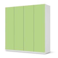Klebefolie für Schränke Hellgrün Light - IKEA Pax Schrank 201 cm Höhe - 4 Türen - weiss