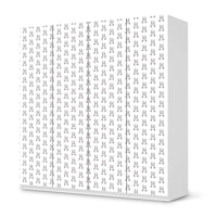 Klebefolie für Schränke Hoppel - IKEA Pax Schrank 201 cm Höhe - 4 Türen - weiss