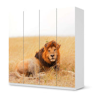 Klebefolie für Schränke Lion King - IKEA Pax Schrank 201 cm Höhe - 4 Türen - weiss