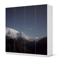 Klebefolie für Schränke Mountain Sky - IKEA Pax Schrank 201 cm Höhe - 4 Türen - weiss