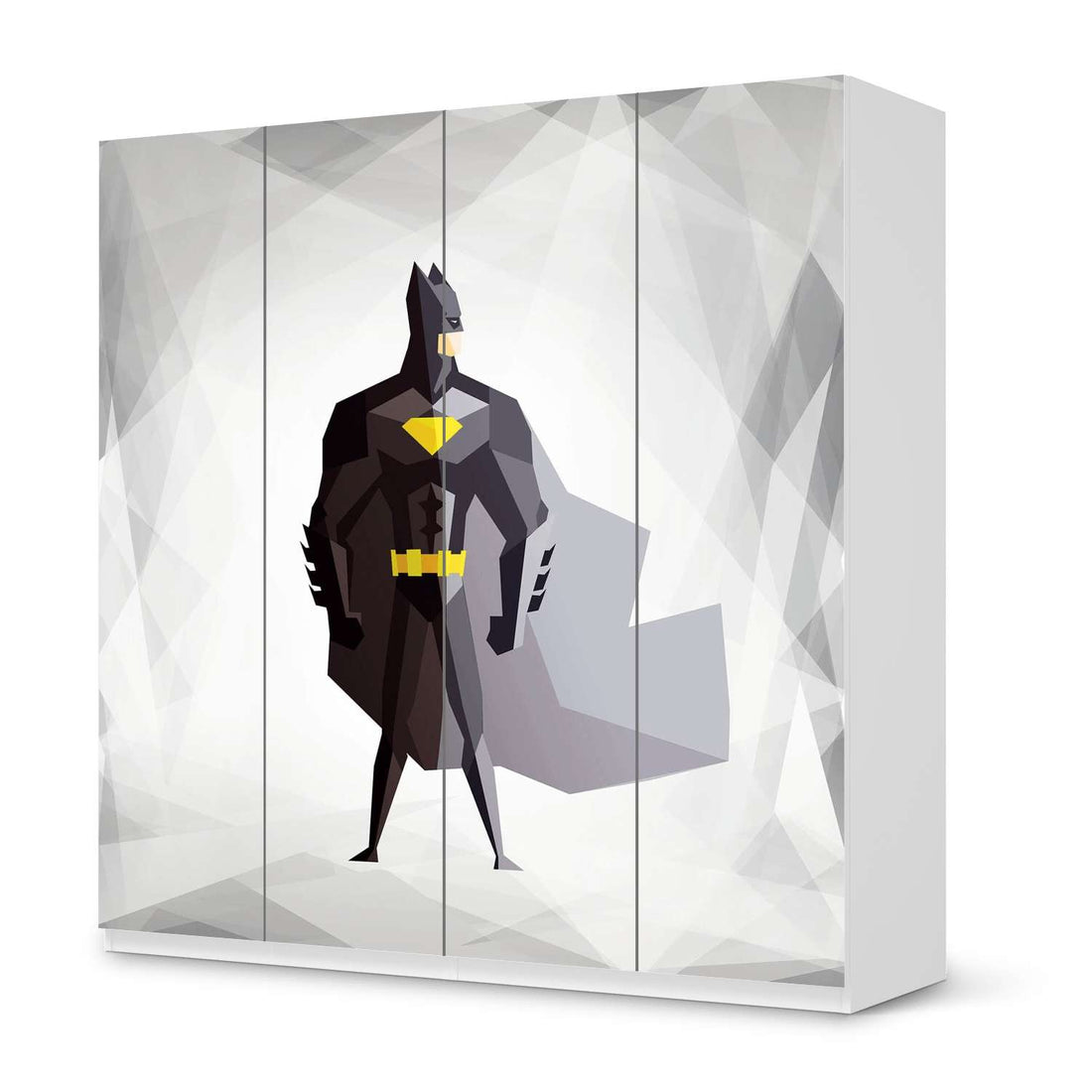 Klebefolie für Schränke Mr. Black - IKEA Pax Schrank 201 cm Höhe - 4 Türen - weiss