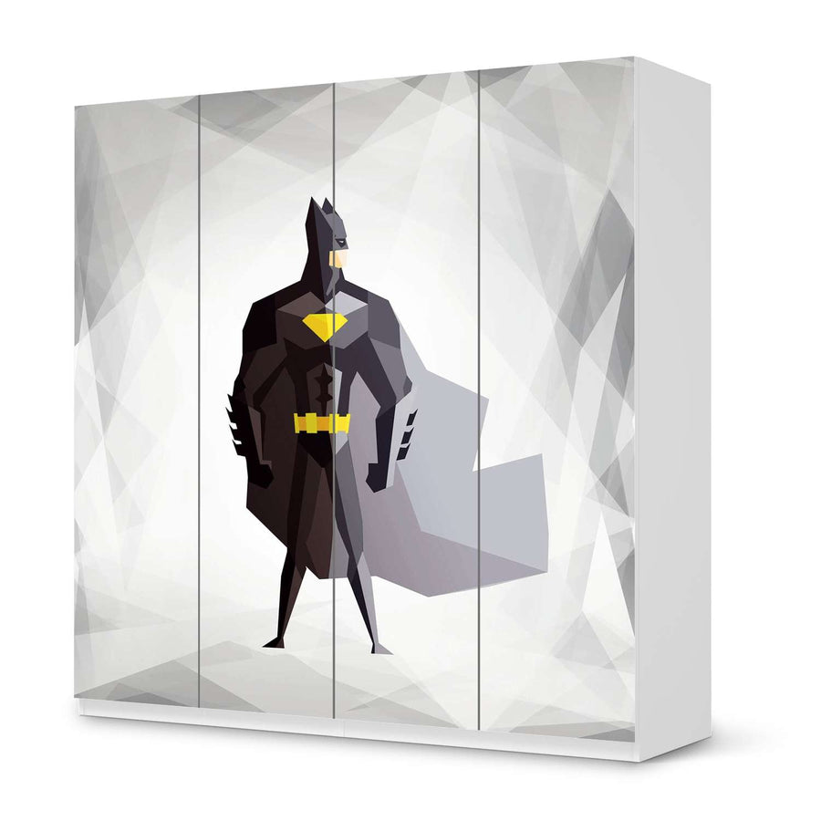 Klebefolie für Schränke Mr. Black - IKEA Pax Schrank 201 cm Höhe - 4 Türen - weiss