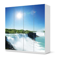 Klebefolie für Schränke Niagara Falls - IKEA Pax Schrank 201 cm Höhe - 4 Türen - weiss
