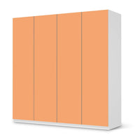 Klebefolie für Schränke Orange Light - IKEA Pax Schrank 201 cm Höhe - 4 Türen - weiss