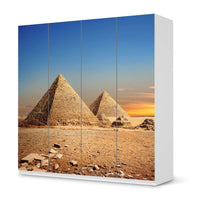 Klebefolie für Schränke Pyramids - IKEA Pax Schrank 201 cm Höhe - 4 Türen - weiss