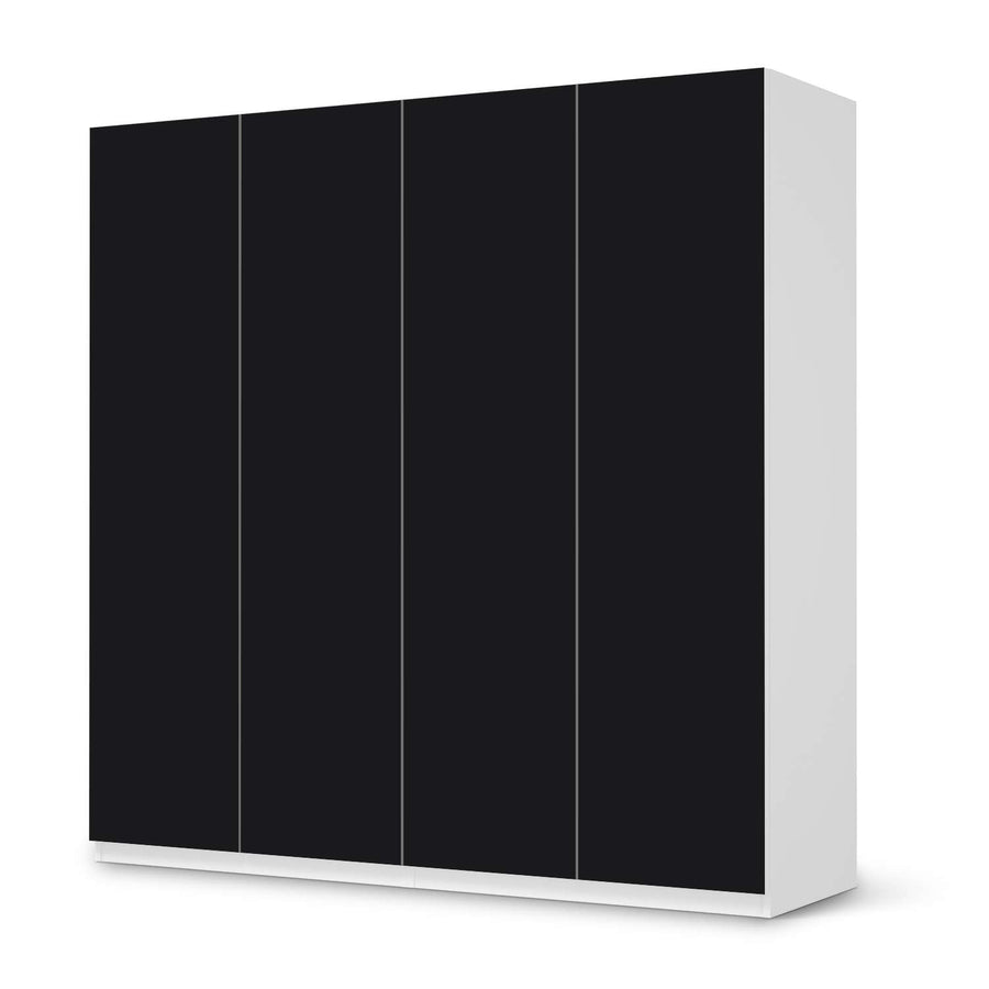 Klebefolie für Schränke Schwarz - IKEA Pax Schrank 201 cm Höhe - 4 Türen - weiss
