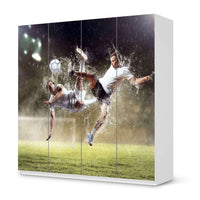 Klebefolie für Schränke Soccer - IKEA Pax Schrank 201 cm Höhe - 4 Türen - weiss
