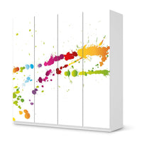 Klebefolie für Schränke Splash 2 - IKEA Pax Schrank 201 cm Höhe - 4 Türen - weiss