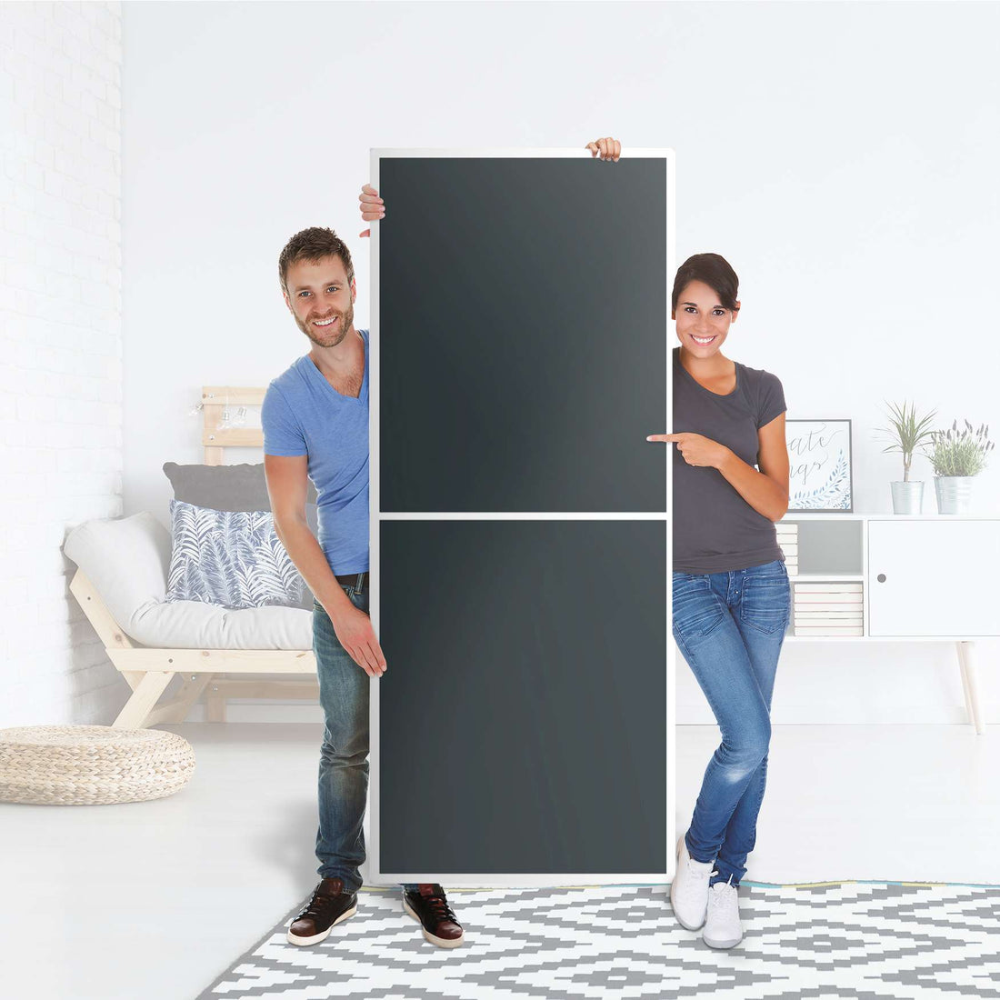 Klebefolie Blaugrau Dark - IKEA Billy Regal 6 Fächer - Folie
