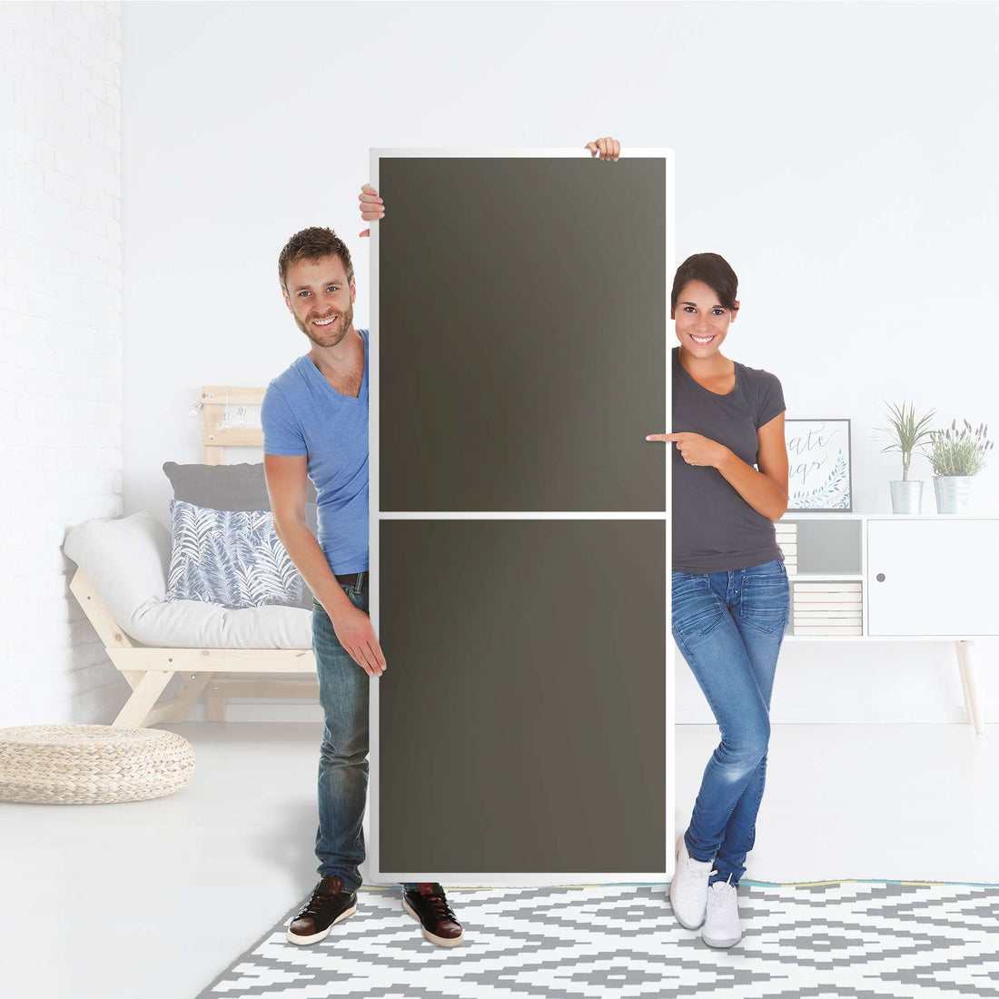 Klebefolie Braungrau Dark - IKEA Billy Regal 6 Fächer - Folie