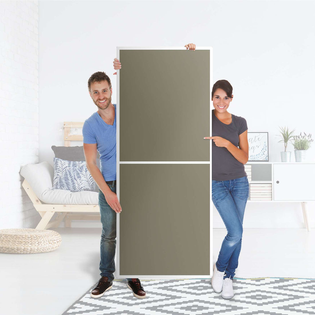 Klebefolie Braungrau Light - IKEA Billy Regal 6 Fächer - Folie