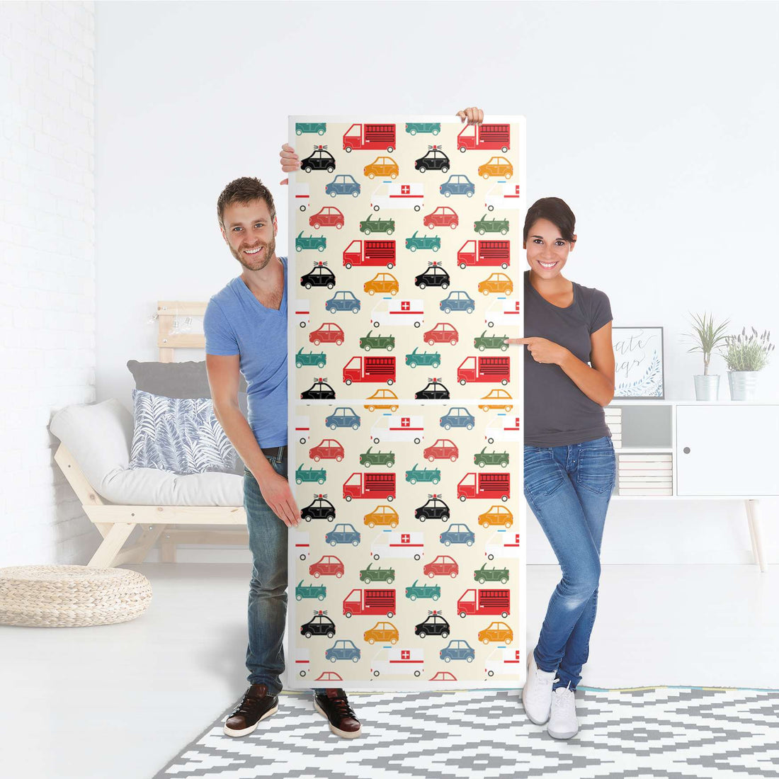 Klebefolie Cars - IKEA Billy Regal 6 Fächer - Folie
