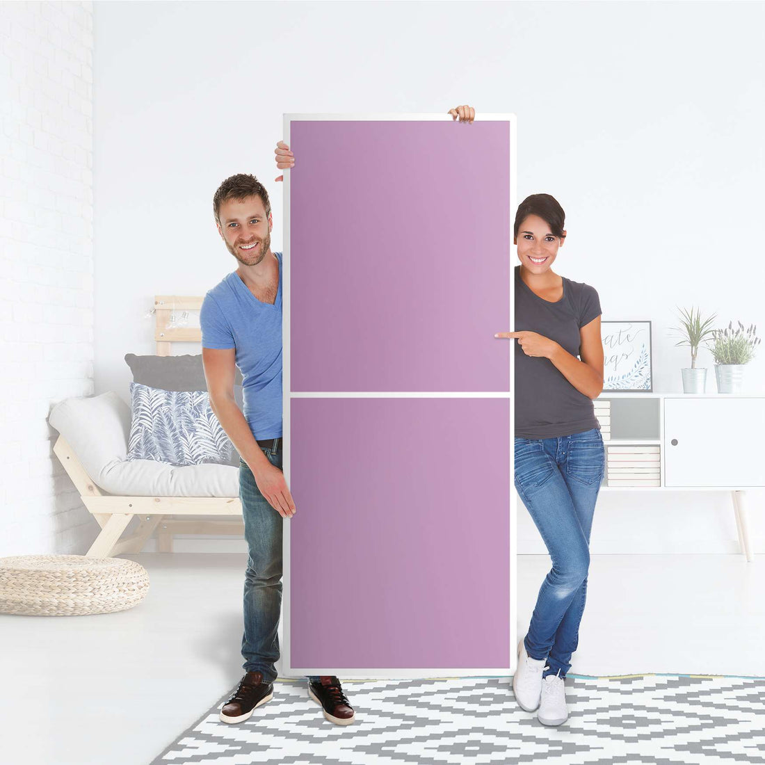 Klebefolie Flieder Light - IKEA Billy Regal 6 Fächer - Folie