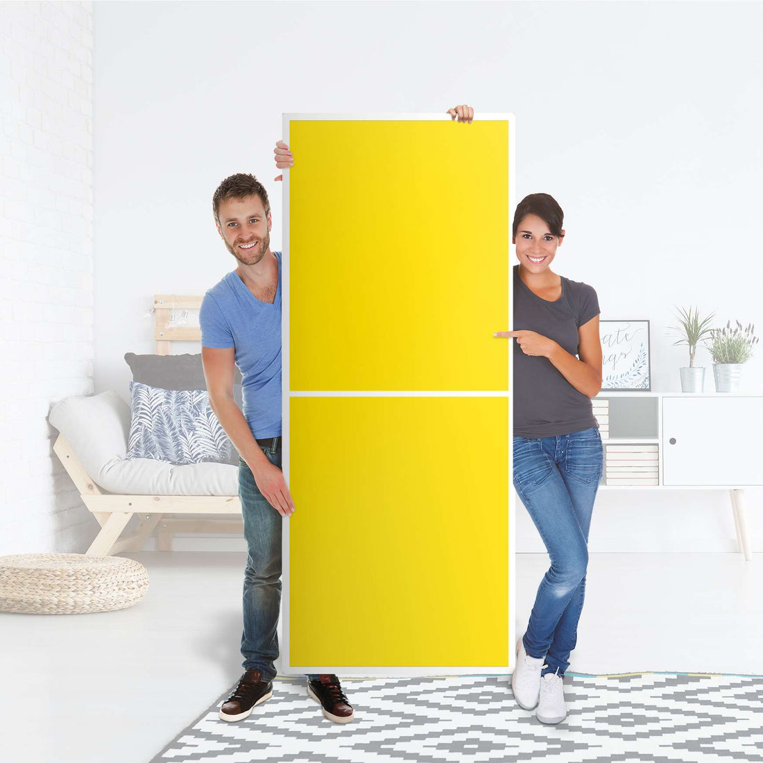 Klebefolie Gelb Dark - IKEA Billy Regal 6 Fächer - Folie
