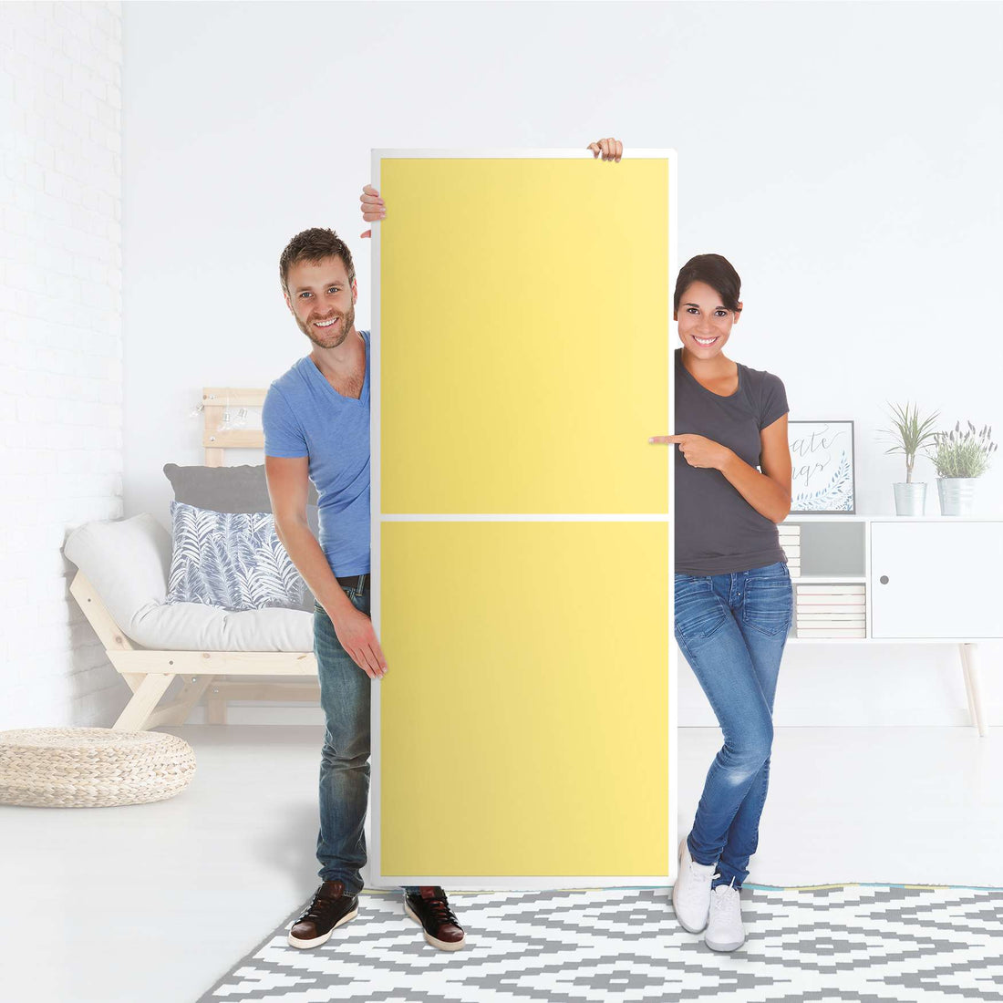Klebefolie Gelb Light - IKEA Billy Regal 6 Fächer - Folie