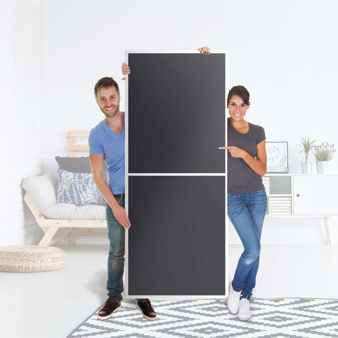 Klebefolie Grau Dark - IKEA Billy Regal 6 Fächer - Folie
