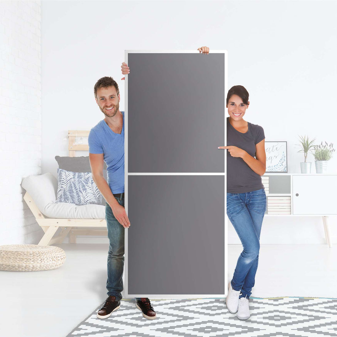 Klebefolie Grau Light - IKEA Billy Regal 6 Fächer - Folie