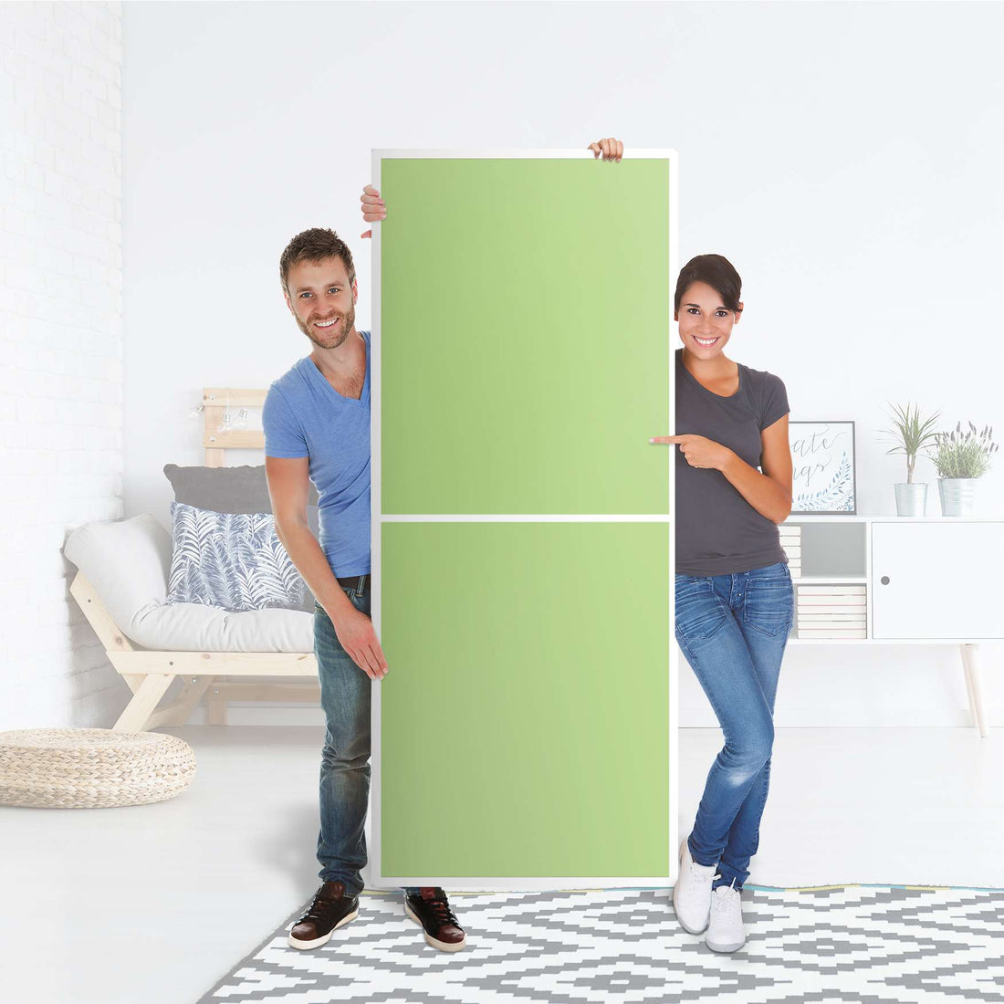 Klebefolie Hellgrün Light - IKEA Billy Regal 6 Fächer - Folie