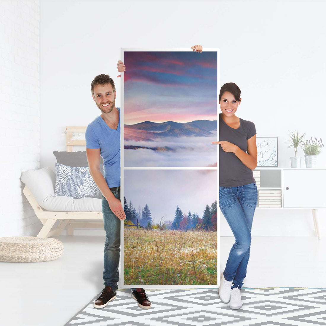 Klebefolie Herbstwald - IKEA Billy Regal 6 Fächer - Folie