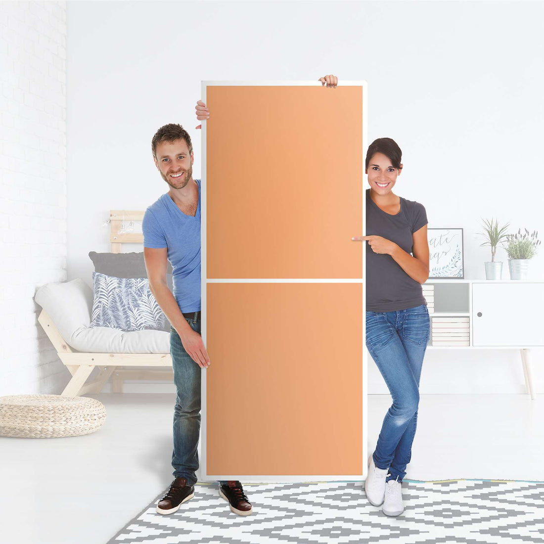 Klebefolie Orange Light - IKEA Billy Regal 6 Fächer - Folie