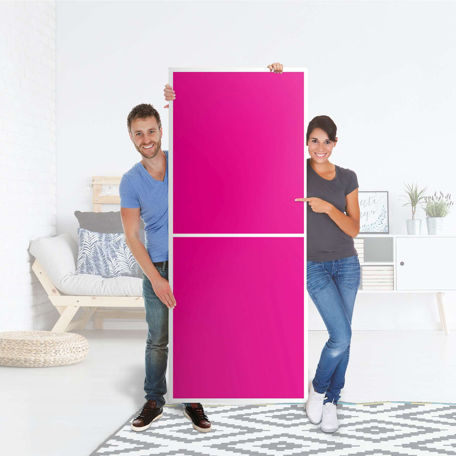 Klebefolie Pink Dark - IKEA Billy Regal 6 Fächer - Folie