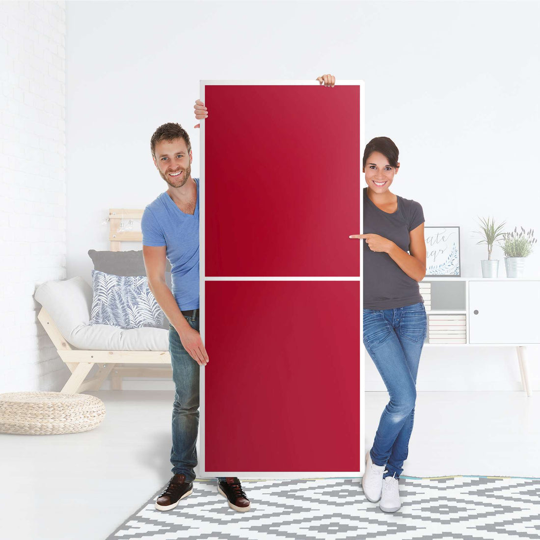 Klebefolie Rot Dark - IKEA Billy Regal 6 Fächer - Folie