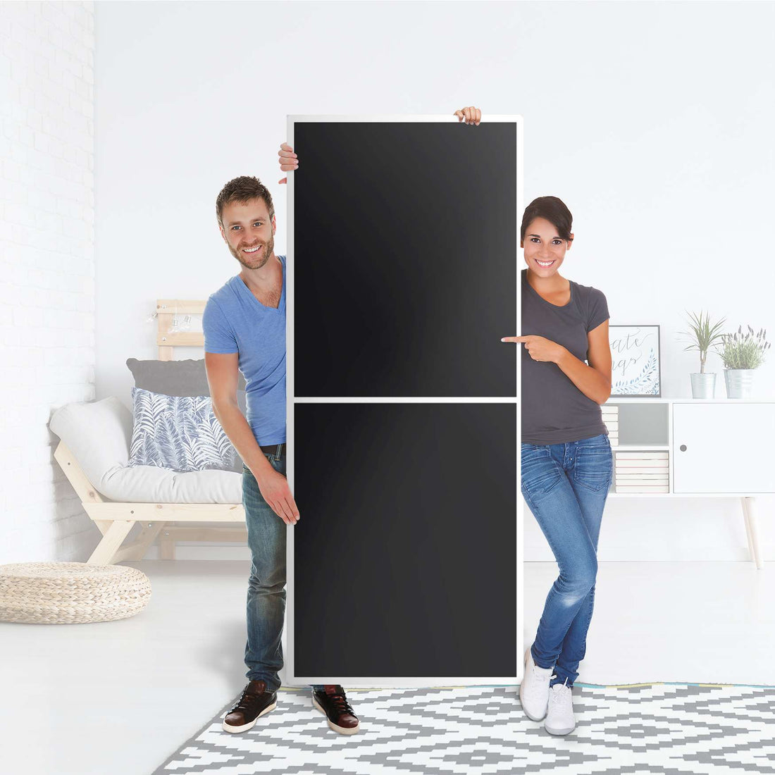 Klebefolie Schwarz - IKEA Billy Regal 6 Fächer - Folie