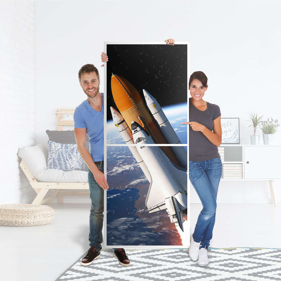 Klebefolie Space Traveller - IKEA Billy Regal 6 Fächer - Folie