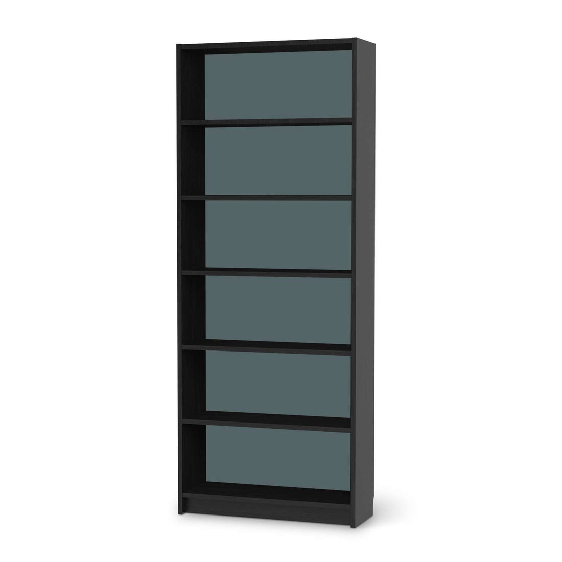 Klebefolie Blaugrau Light - IKEA Billy Regal 6 Fächer - schwarz