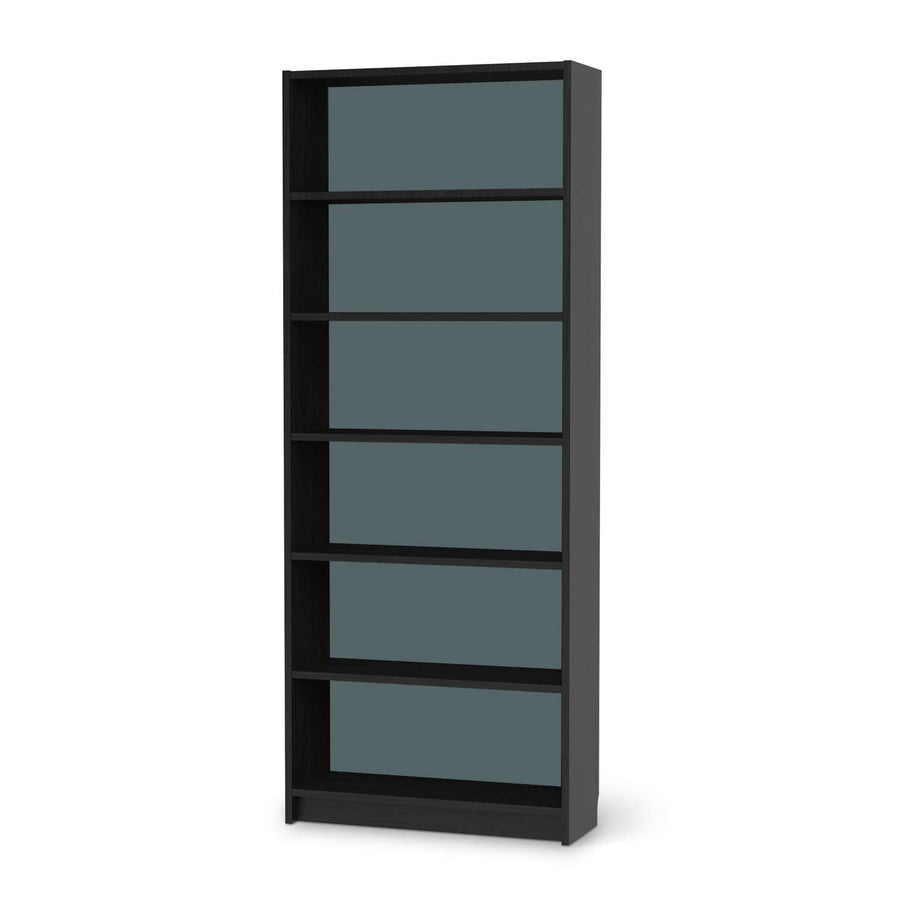Klebefolie Blaugrau Light - IKEA Billy Regal 6 Fächer - schwarz
