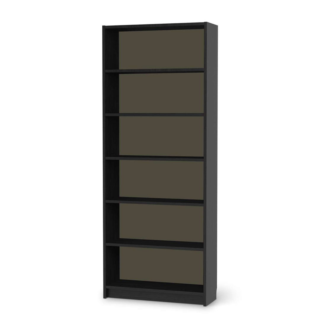Klebefolie Braungrau Dark - IKEA Billy Regal 6 Fächer - schwarz
