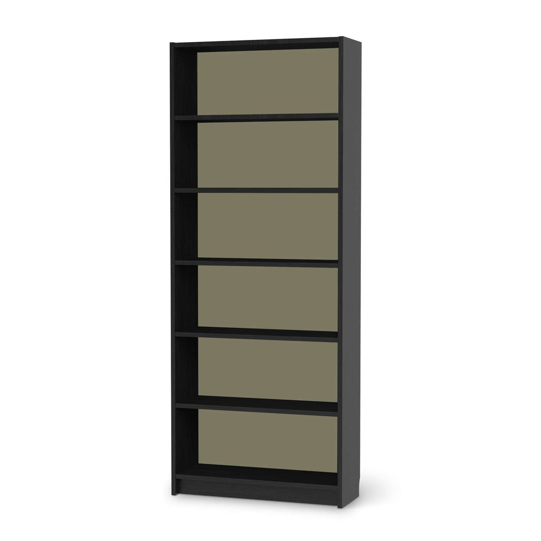 Klebefolie Braungrau Light - IKEA Billy Regal 6 Fächer - schwarz