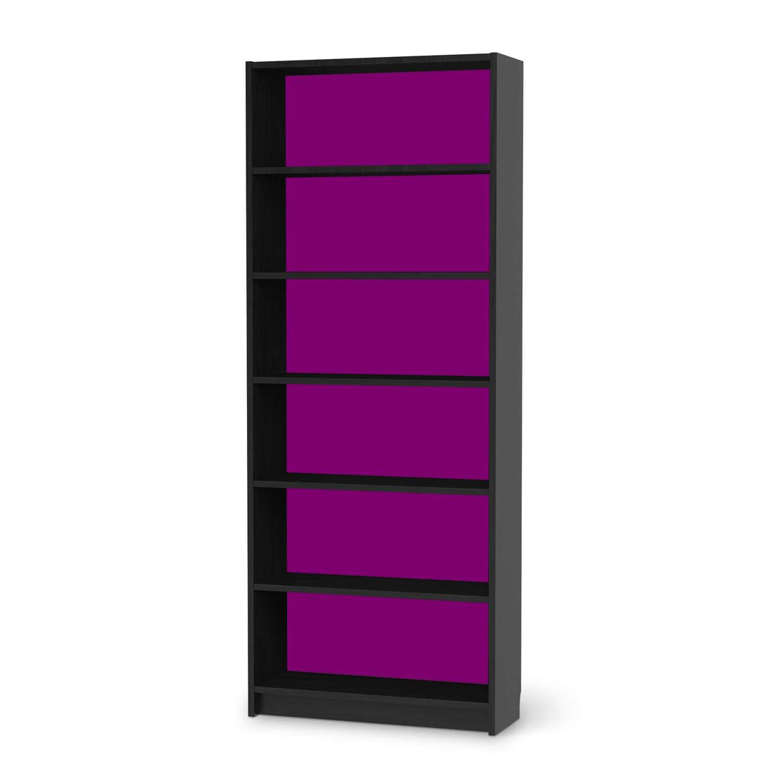 Klebefolie Flieder Dark - IKEA Billy Regal 6 Fächer - schwarz