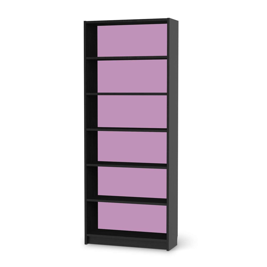 Klebefolie Flieder Light - IKEA Billy Regal 6 Fächer - schwarz