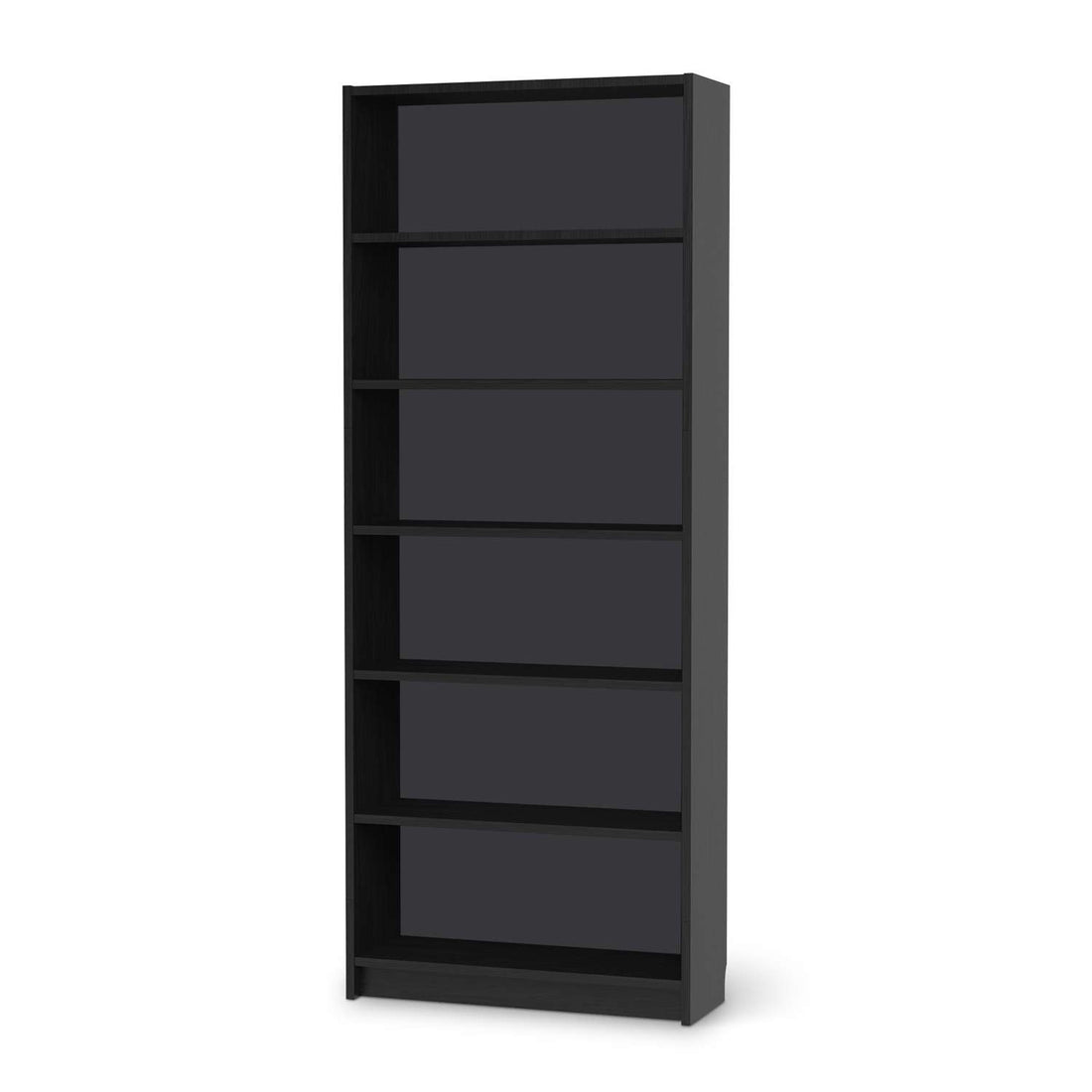 Klebefolie Grau Dark - IKEA Billy Regal 6 Fächer - schwarz
