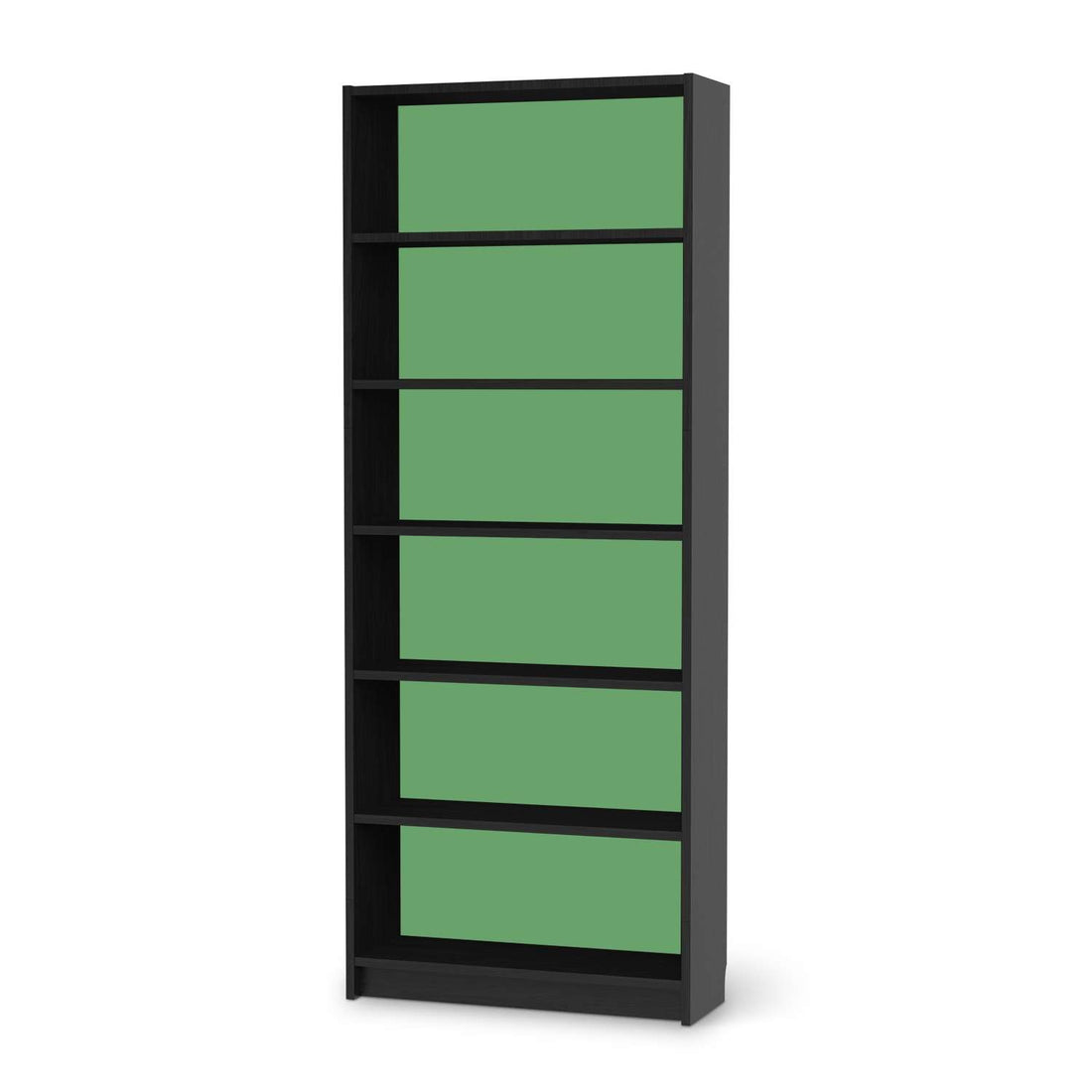 Klebefolie Grün Light - IKEA Billy Regal 6 Fächer - schwarz