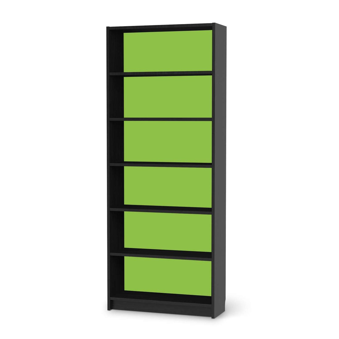 Klebefolie Hellgrün Dark - IKEA Billy Regal 6 Fächer - schwarz