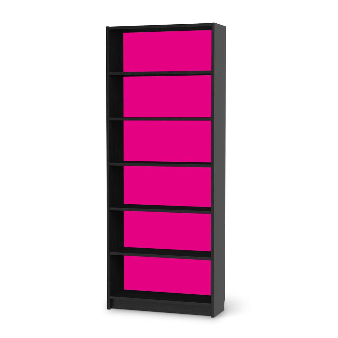 Klebefolie Pink Dark - IKEA Billy Regal 6 Fächer - schwarz