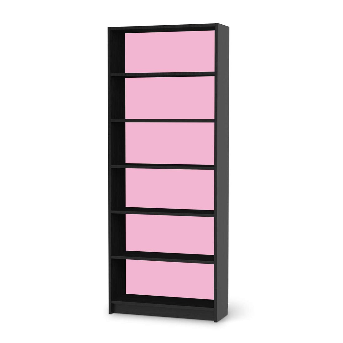 Klebefolie Pink Light - IKEA Billy Regal 6 Fächer - schwarz