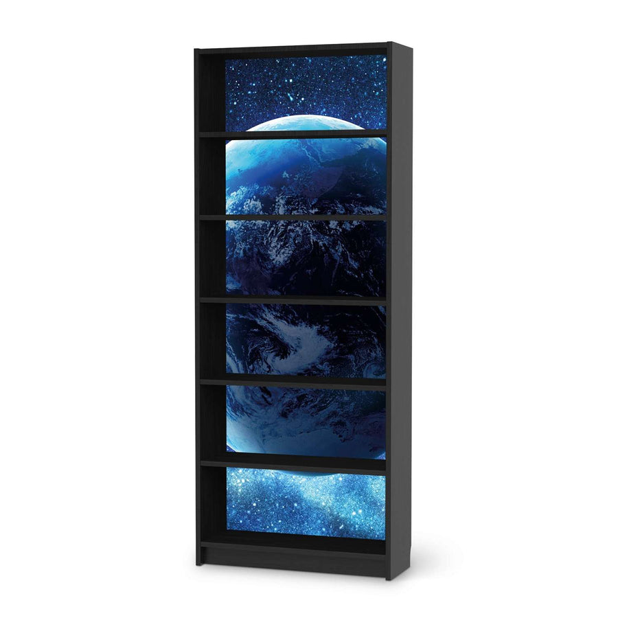 Klebefolie Planet Blue - IKEA Billy Regal 6 Fächer - schwarz