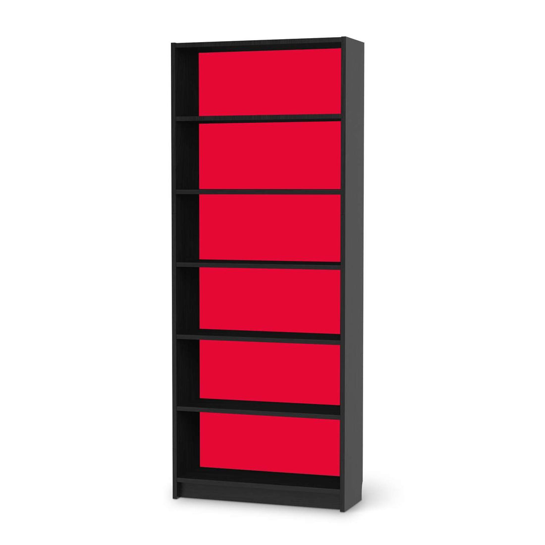 Klebefolie Rot Light - IKEA Billy Regal 6 Fächer - schwarz
