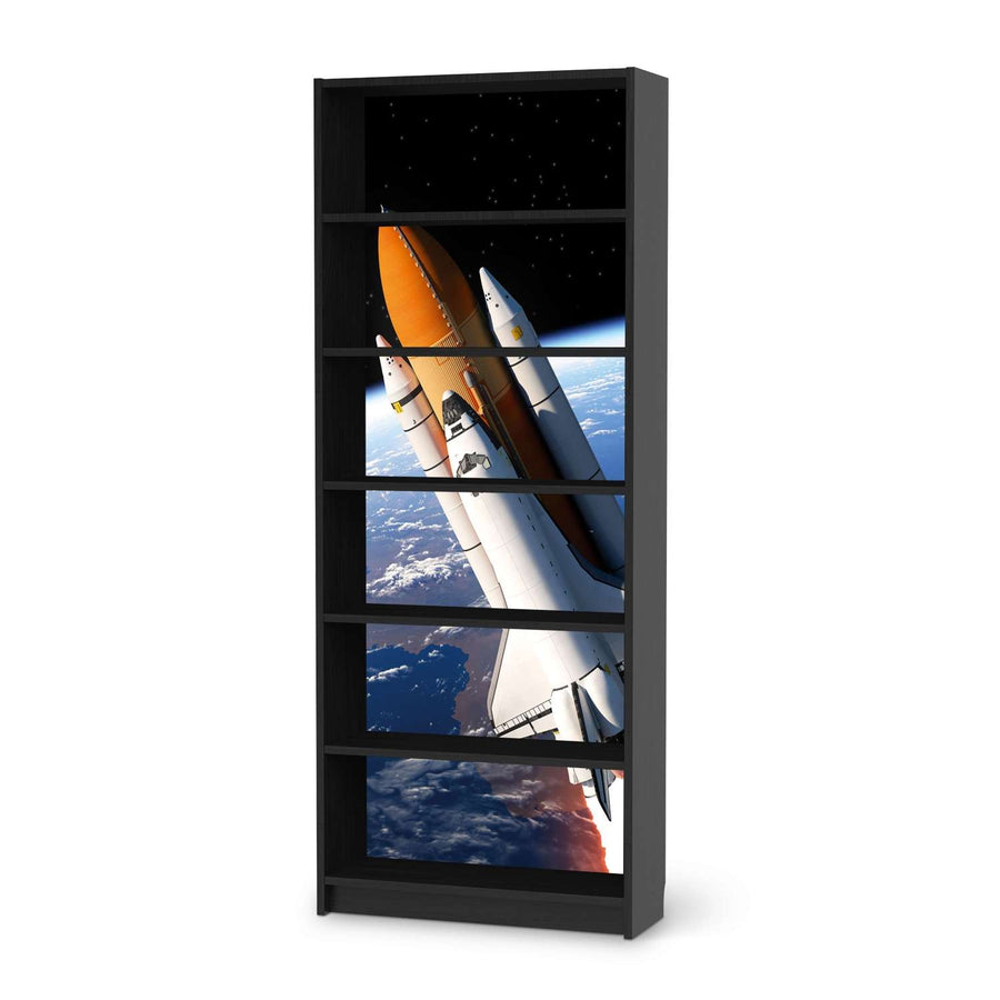 Klebefolie Space Traveller - IKEA Billy Regal 6 Fächer - schwarz