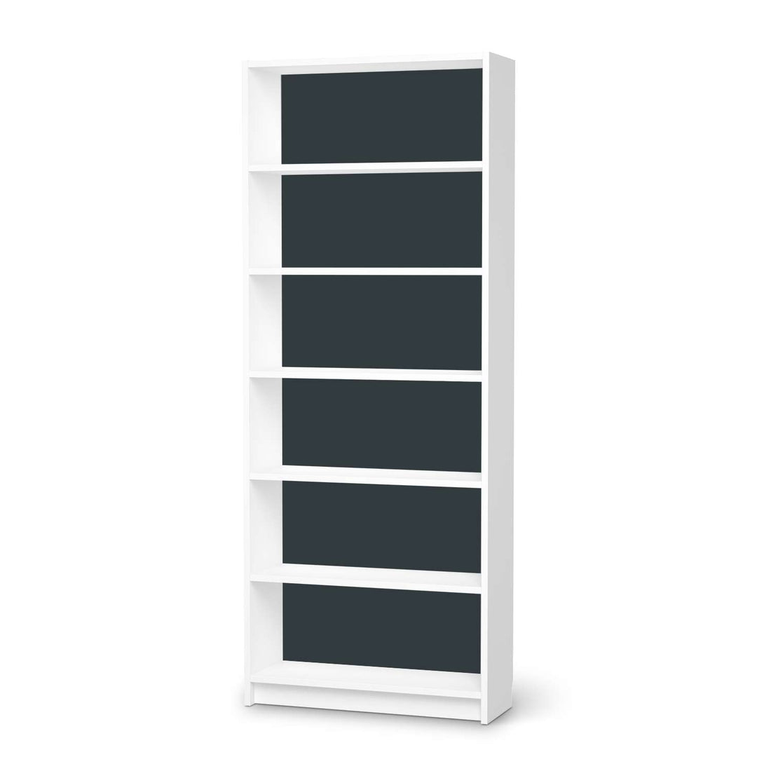 Klebefolie Blaugrau Dark - IKEA Billy Regal 6 Fächer - weiss