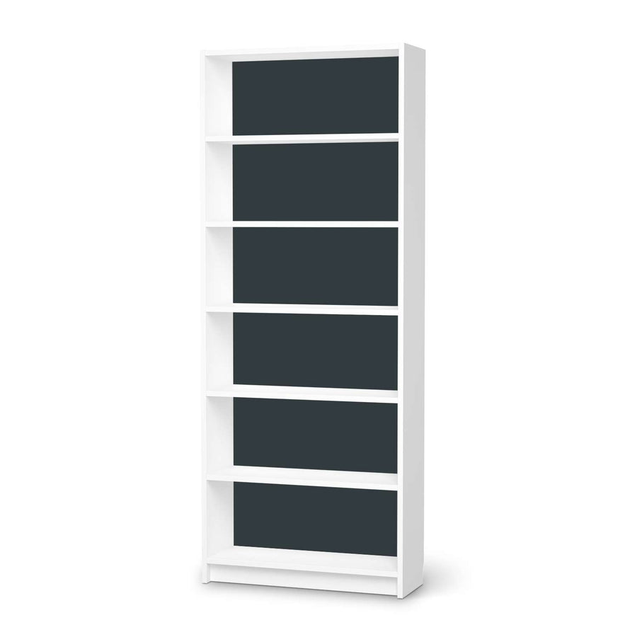 Klebefolie Blaugrau Dark - IKEA Billy Regal 6 Fächer - weiss