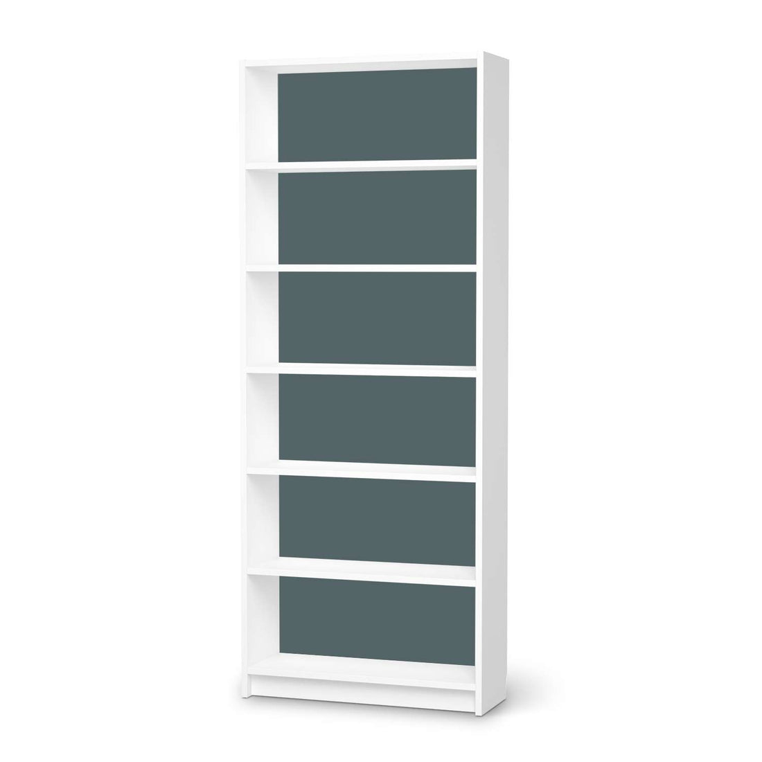 Klebefolie Blaugrau Light - IKEA Billy Regal 6 Fächer - weiss