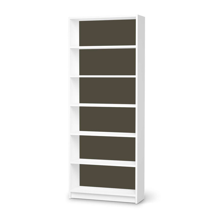 Klebefolie Braungrau Dark - IKEA Billy Regal 6 Fächer - weiss