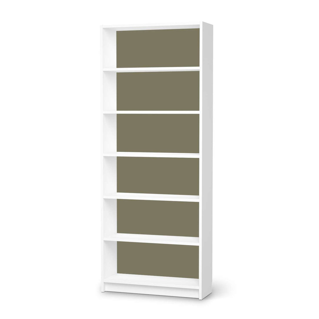 Klebefolie Braungrau Light - IKEA Billy Regal 6 Fächer - weiss