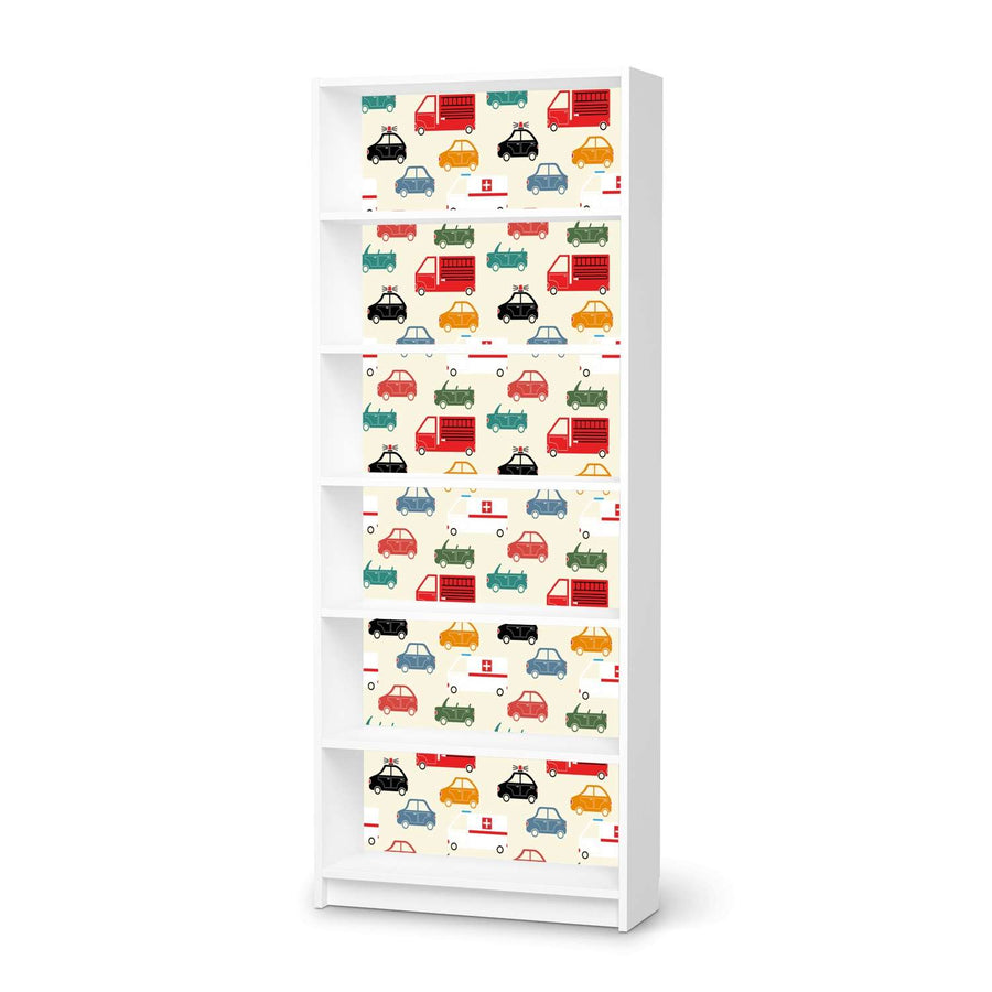Klebefolie Cars - IKEA Billy Regal 6 Fächer - weiss