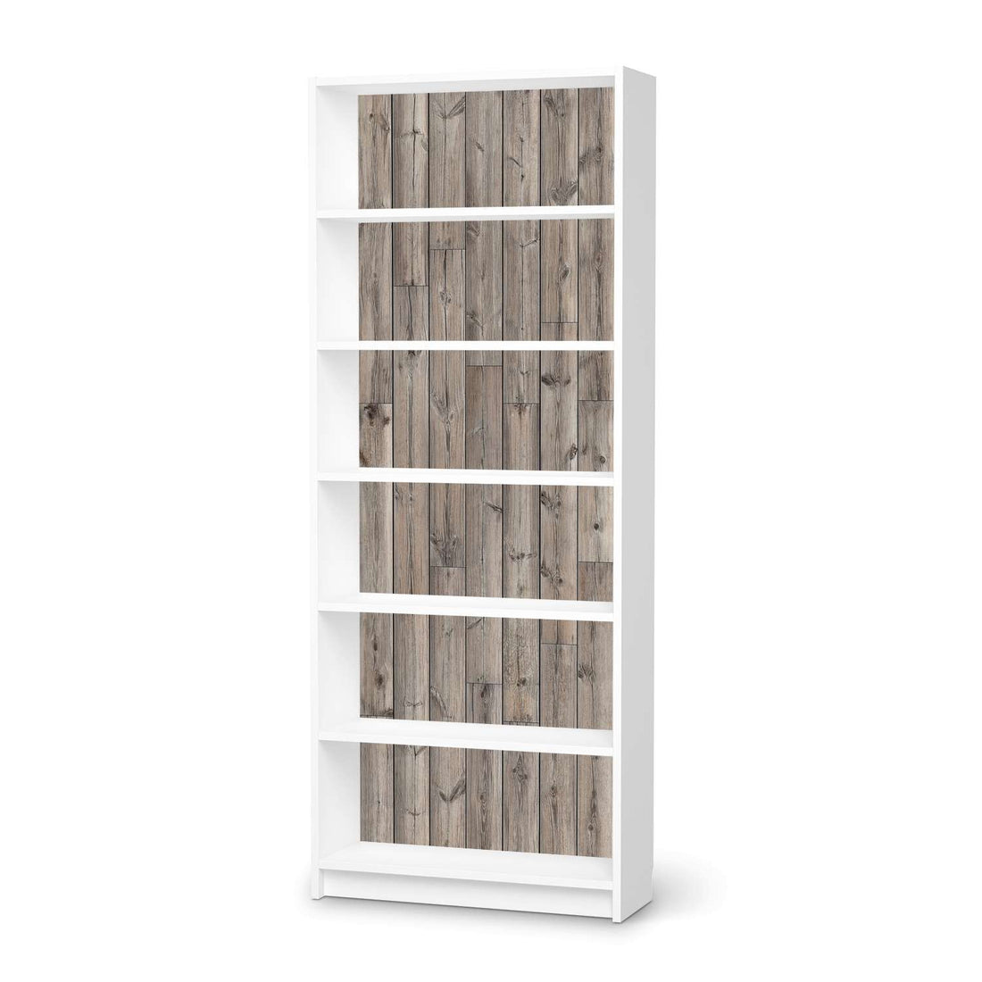 Klebefolie Dark washed - IKEA Billy Regal 6 Fächer - weiss