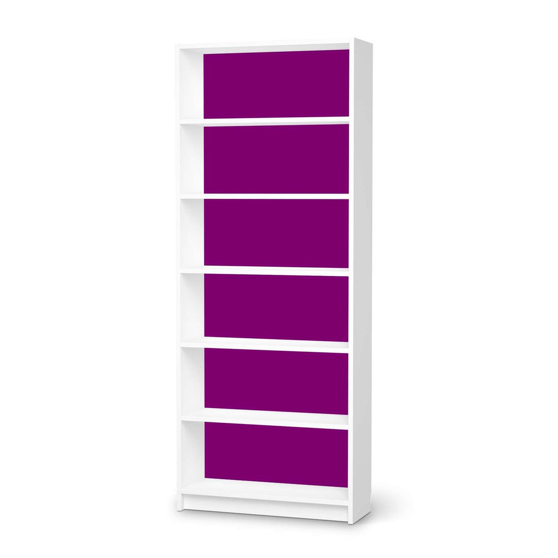 Klebefolie Flieder Dark - IKEA Billy Regal 6 Fächer - weiss
